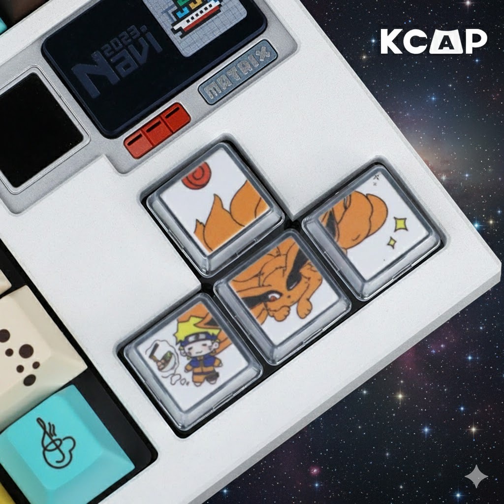 Set Keycap Naruto × Kurama 4 Phím | KCRAFT - World of keycaps