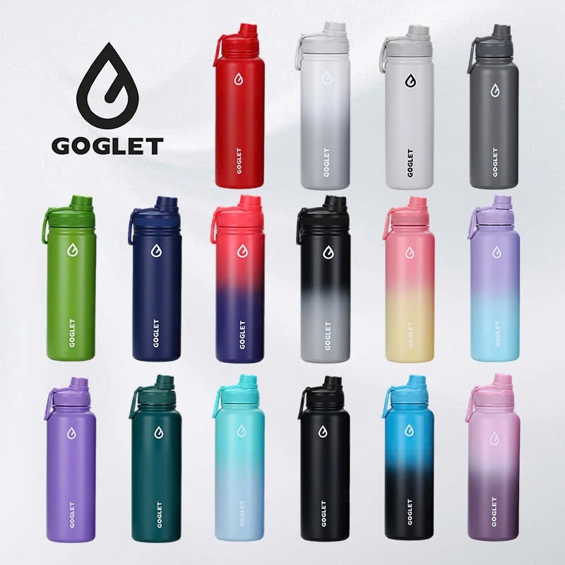 Bình Nước GOGLET Thể Thao – 16 Màu Hot Trend, Giữ Nhiệt Siêu Lâu, Inox 304 An Toàn Sức Khỏe, Ba Size Dung Tích