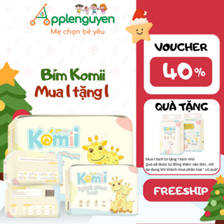 (TẶNG QUÀ) Bỉm KOMII Hàn Quốc (Bịch To/Bịch Mini) Dán/Quần Size NB/S/M/L/XL/XXL/XXXL I Applenguyen94