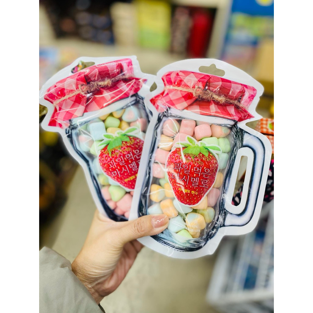 Kẹo fruit flavored marshmallow korea sẵn