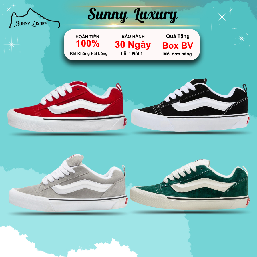 Giày Vans Knu Skool Đủ Phối Màu Nam Nữ, Giày Vans Béo Hottrend Full Box