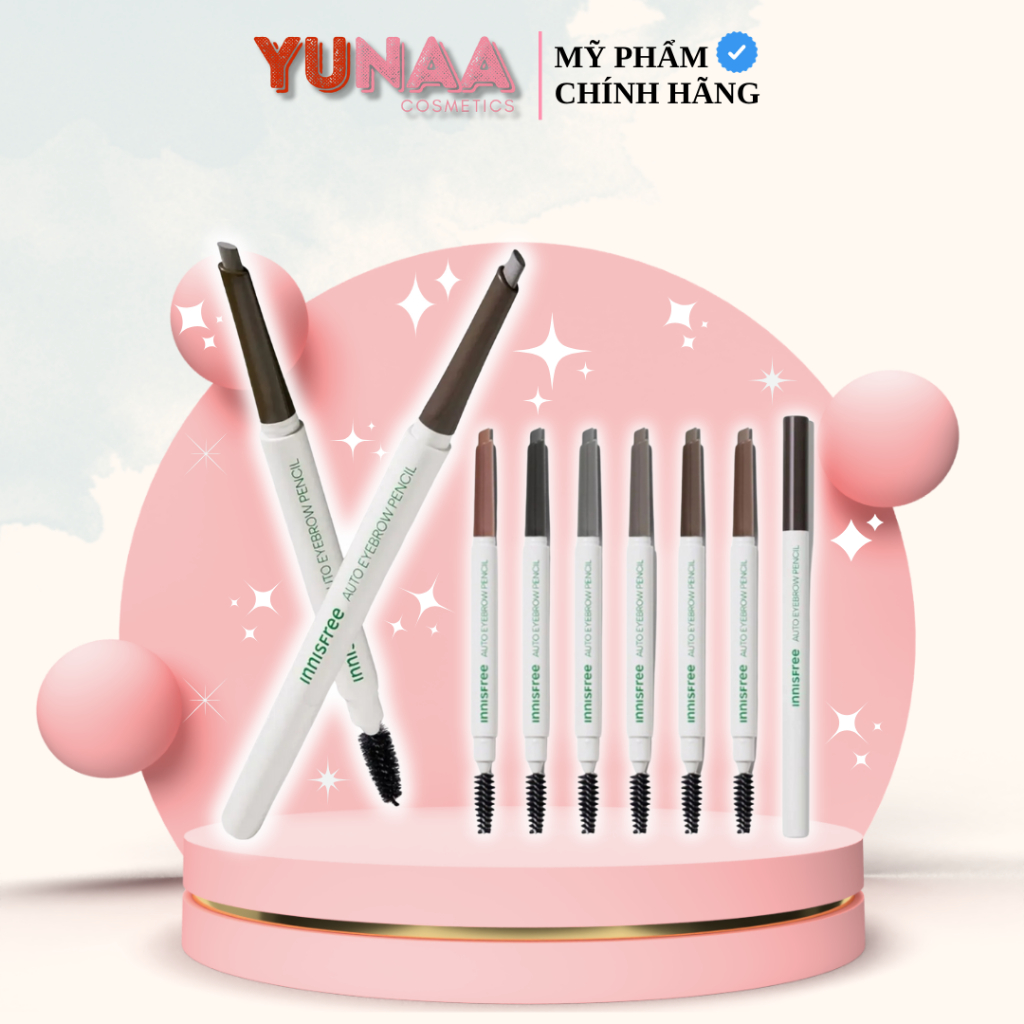 [Y350] Chì kẻ mày Innisfree Auto Eyebrow Pencil 2 đầu
