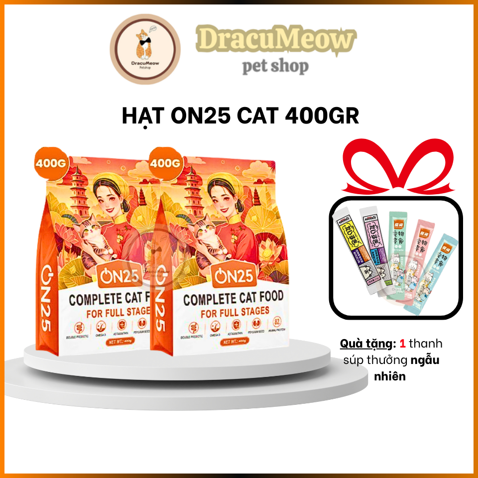 (Seal 400gr) Hạt ON25 CAT, thức ăn khô cho mèo mọi lứa tuổi giá rẻ, CATSON/ CAT'S ON/ CAT ON