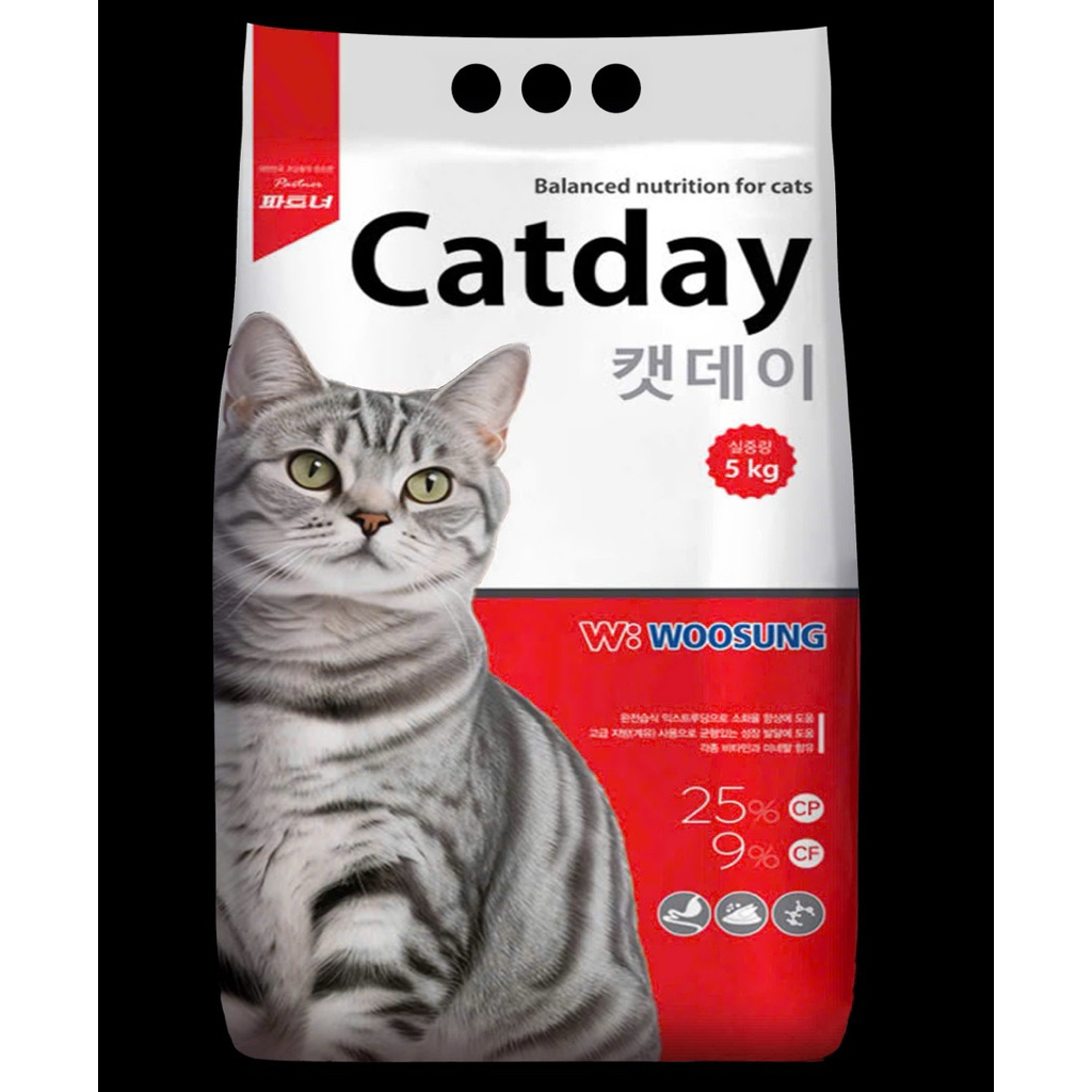 [BAO 5KG] Thức Ăn CATDAY Cho Mèo Mọi Lứa Tuổi - Công Nghệ Hàn Quốc