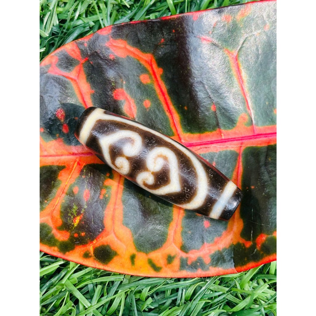 DZI 2 MẮT KIM CANG TÂM PHẬT motif hiếm gặp