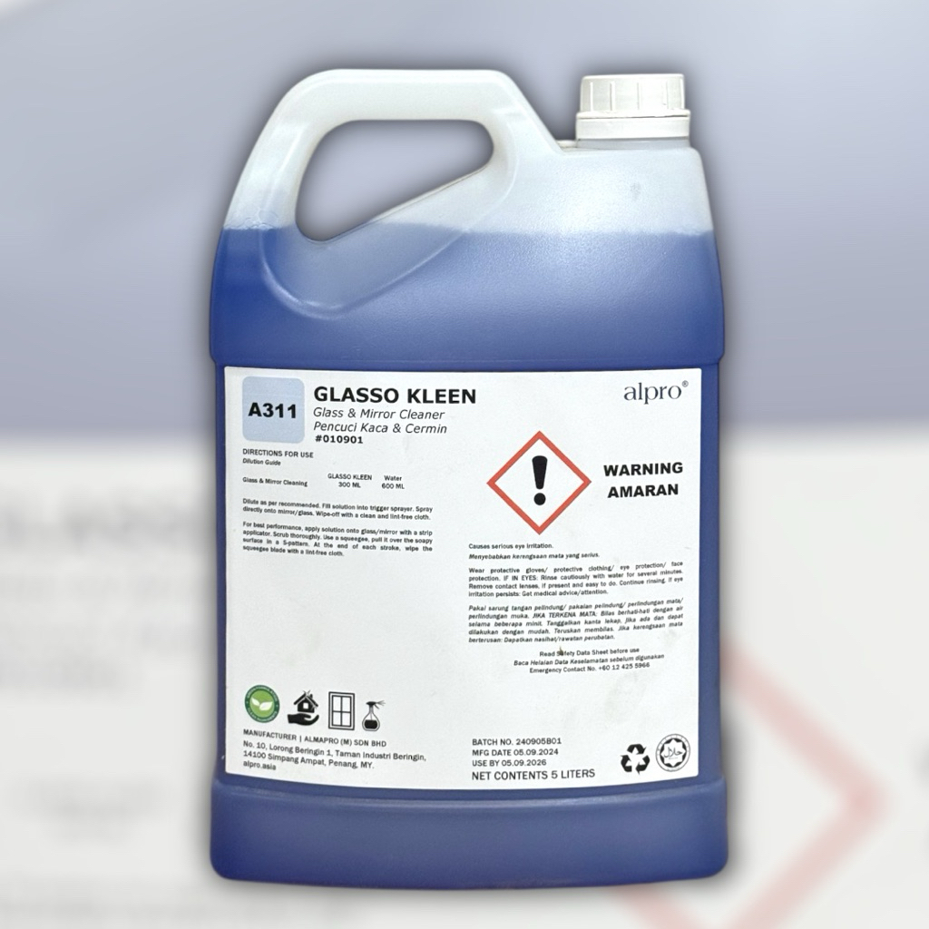 Nước Lau Kính Alpro A311 Glasso Kleen Tiết Kiệm Chuyên Dùng Cho Vệ Sinh Công Nghiệp
