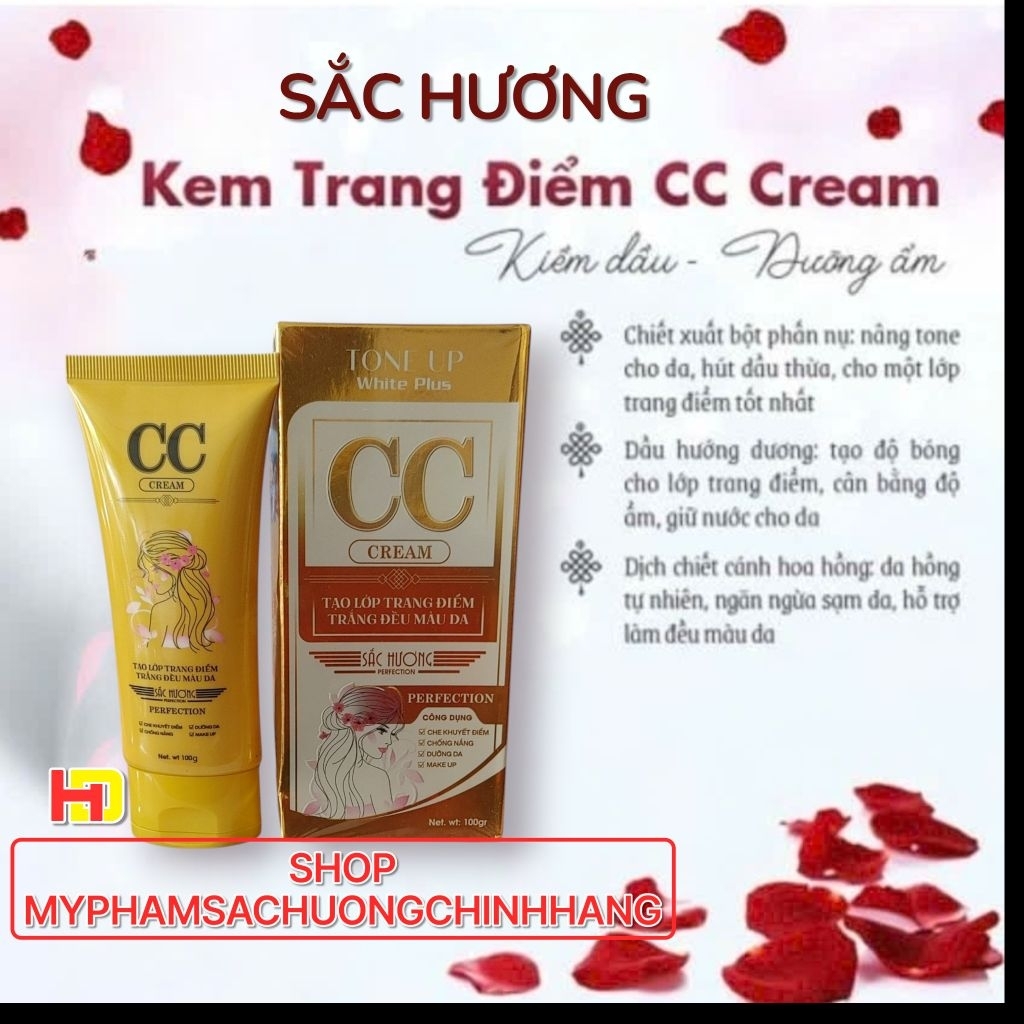 kem cc cream sắc hương white plus che khuyết điểm