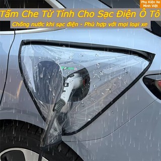 Tấm Che Mưa Ổ Sạc Xe Ô Tô Điện – Nam Châm Hít Chắc, Chống Nước, Dễ Lắp Đặt