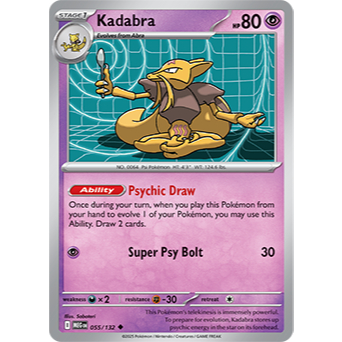 [Pokemon TCG] Thẻ Kadabra - MEG 055/132 (Mega Evolution)