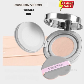   Tặng Mút   Phấn Nước Cushion VEECCI Cấp Ẩm Kiềm Dầu Lâu Trôi 24h Nền Tự Nhiên Kháng Nước Tốt siêu mỏng nhẹ 10g VCCS1 