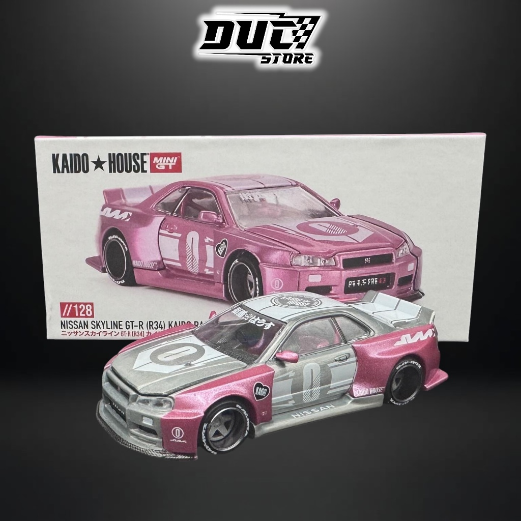 ducstore Xe mô hình KAIDO HOUSE KHMG128 Nissan Skyline GT-R (R34) Kaido Racing Factory V1 CHASE
