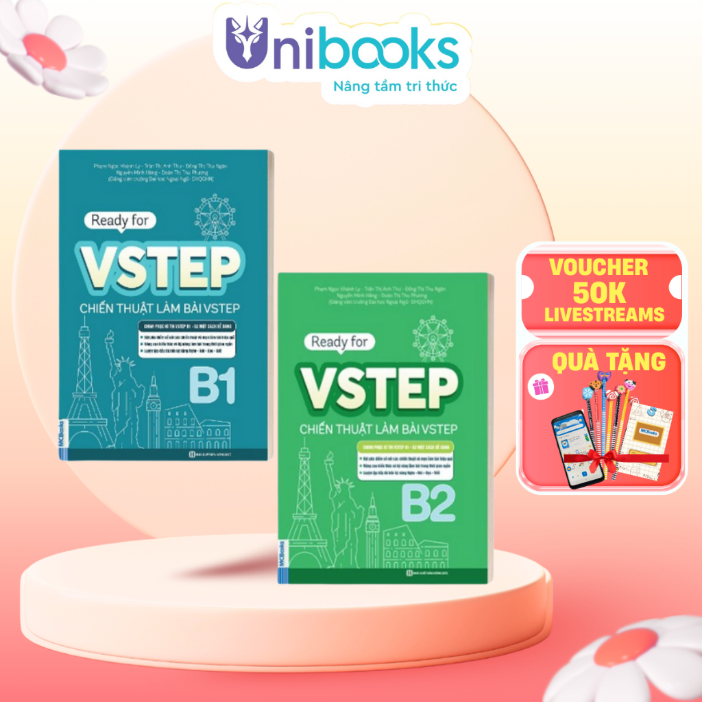 Sách - Combo Ready for VSTEP Chiến thuật làm bài VSTEP B1,VSTEP B2
