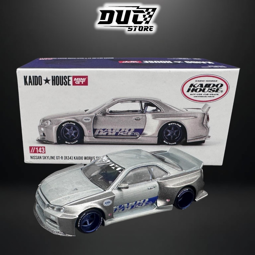ducstore Xe mô hình KAIDO HOUSE KHMG143 Nissan Skyline GT-R (R34) SHINJUKU Kaido Works V1 CHASE