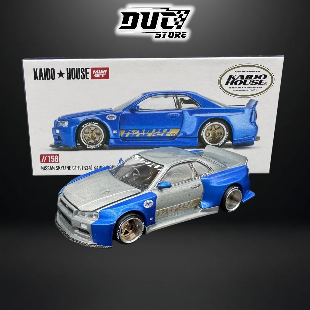 ducstore Xe mô hình KAIDO HOUSE KHMG158 Nissan Skyline GT-R (R34) Kaido Works Shinjuku V2 CHASE