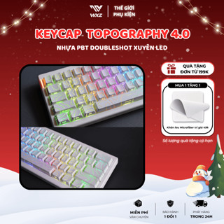 Keycap Xuyên LED Sideprint Topographic 4.0 PBT Doubleshot Cao Cấp Profile Cherry Cho Bàn Phím Cơ 