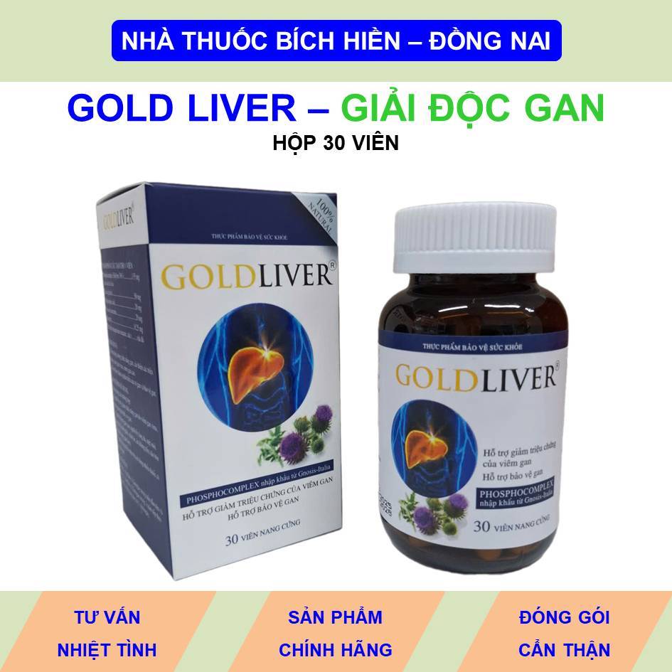 Viên uống bảo vệ gan Gold Liver Dân Khang hộp 30 viên