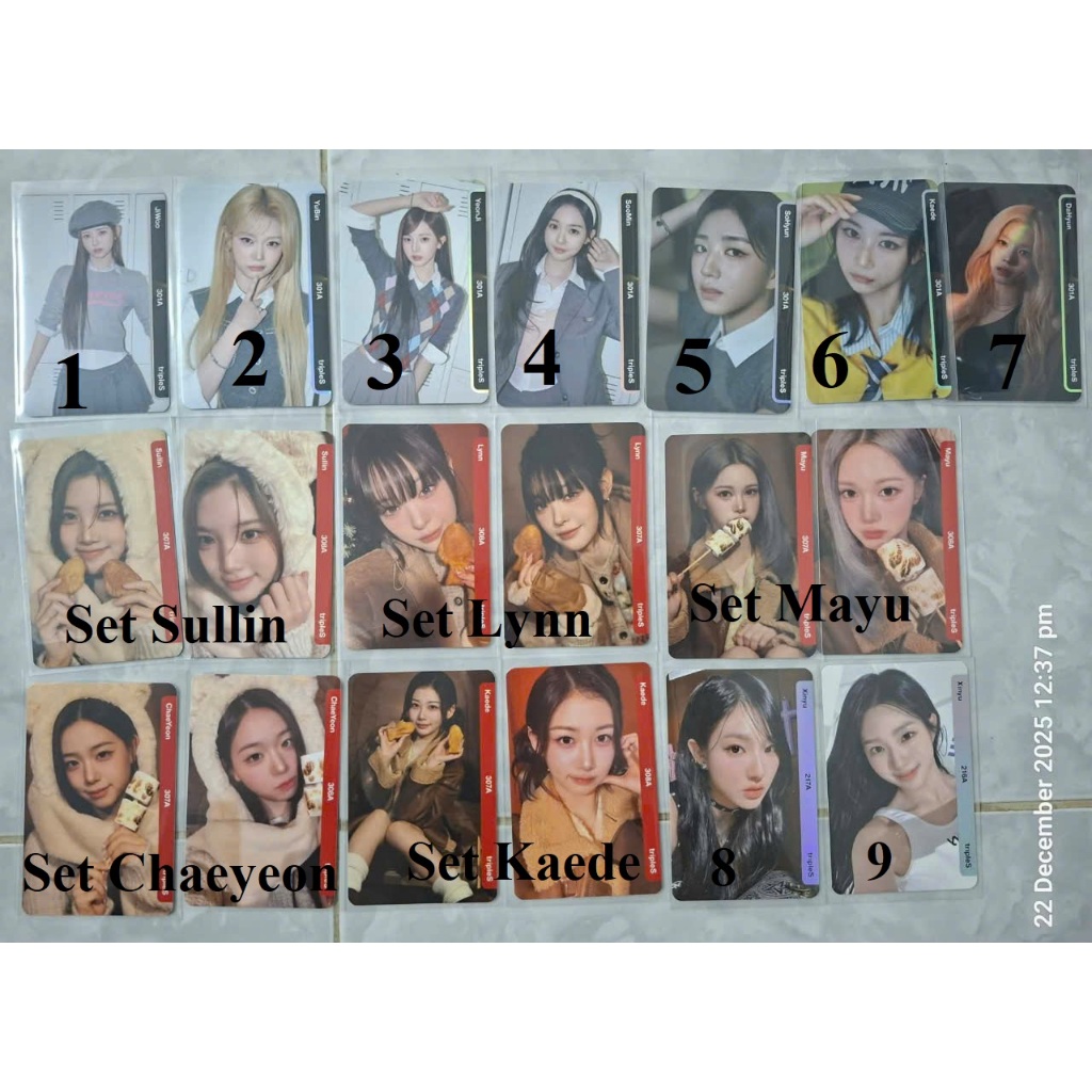CARD OBJEKT CHÍNH HÃNG ĐÃ SCAN CỦA TRIPLES JIWOO YUBIN YEONJI SOOMIN SOHYUN KAEDE DAHYUN SULLIN LYNN