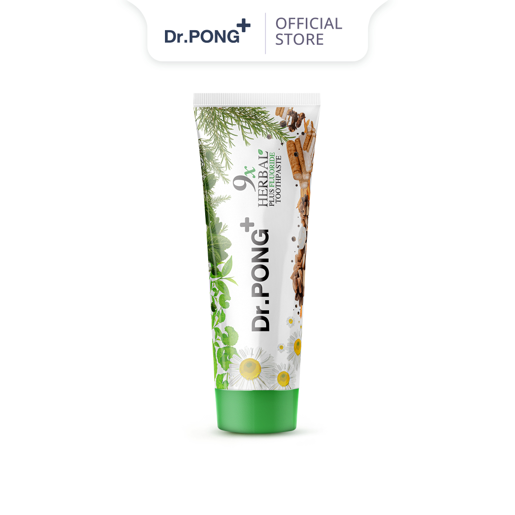  Kem đánh răng 9 loại thảo dược hỗ trợ giảm viêm lợi hỗ trợ giảm mùi hôi miệng Dr.PONG 9x herbal plus fluoride toothpast 