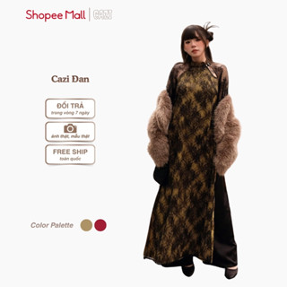   lẻ áo dài  Cazi Đan - Suông ren dài 