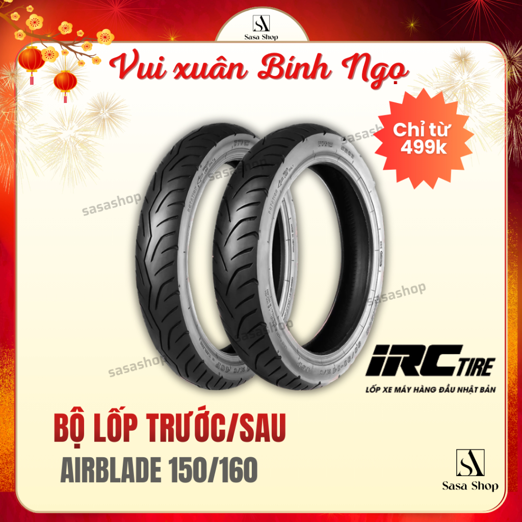 Vỏ lốp xe IRC cao cấp cho AirBlade 150/160 - Vỏ lốp INOUE (IRC TIRE) AirBlade 150/160