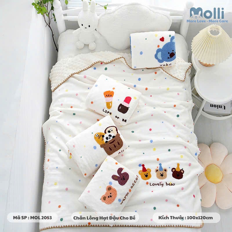 Chăn lông hạt đậu Molli | Applenguyen94