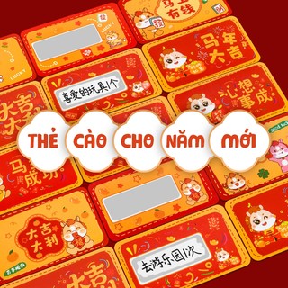 Thẻ Cào Năm Ngựa Combo 120 Chiếc – Thẻ Cào Tết Đẹp Mắt, Viết Lời Chúc Độc Đáo, Trang Trí Nhà Cửa Đón Xuân