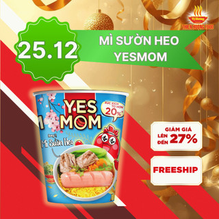  CÓ XÚC XÍCH TRONG LY - Thùng 24 ly Mì Sườn Heo Yes Mom Có Xúc Xích 79.2gram ly   TMNLY0019  