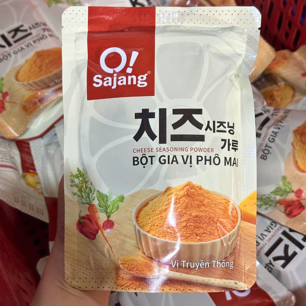 [HOẢ TỐC] Bột phô mai lắc Hàn Quốc Sajang 250gr tơi mịn béo ngậy, màu vàng cam đậm rực rỡ