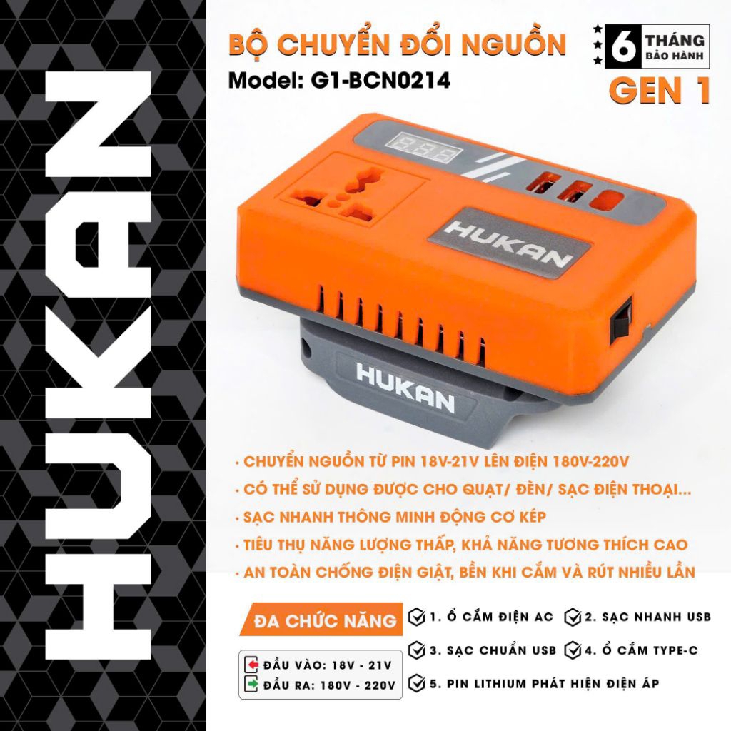 Đế chuyển đổi HUKAN G1-BCN0214