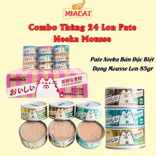 [Thùng 24 Lon] Pate Neeka dạng Mousse Cho Mèo Lon 85gr nhiều vị dinh dưỡng