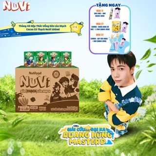   TẶNG ẢNH QUANG HÙNG  Thùng 48 Hộp Thức Uống Sữa Lúa Mạch Cacao Có Thạch NuVi 170ml 