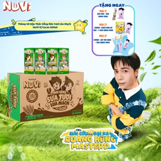   TẶNG ẢNH QUANG HÙNG  Thùng 48 Hộp Thức Uống Sữa Tươi Lúa Mạch NuVi Vị Cacao 180ml 