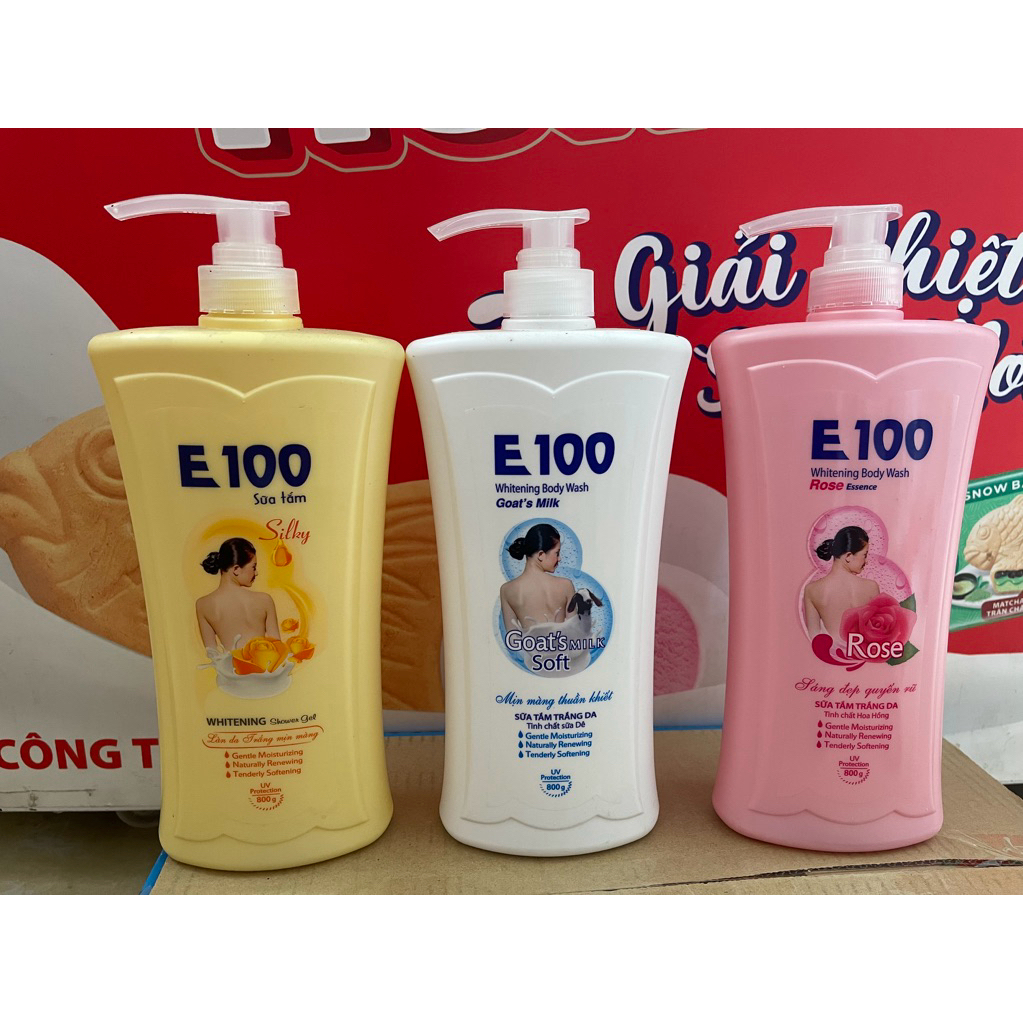 Sữa tắm E100 520ml/800ml/1.2l các màu