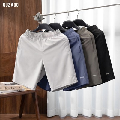 Quần Short Nam GUZADO Thể Thao Basic, Chất Gió Mềm Mịn, Dễ Vận Động, Màu Sắc Nam Tính GSR2601-GASR25S001