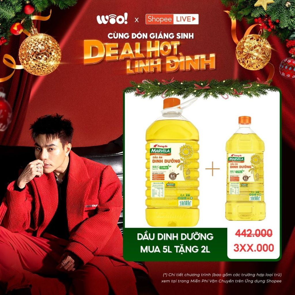   MUA 5L TẶNG 2L  Dầu Ăn Dinh Dưỡng Tường An Marvela 5L 