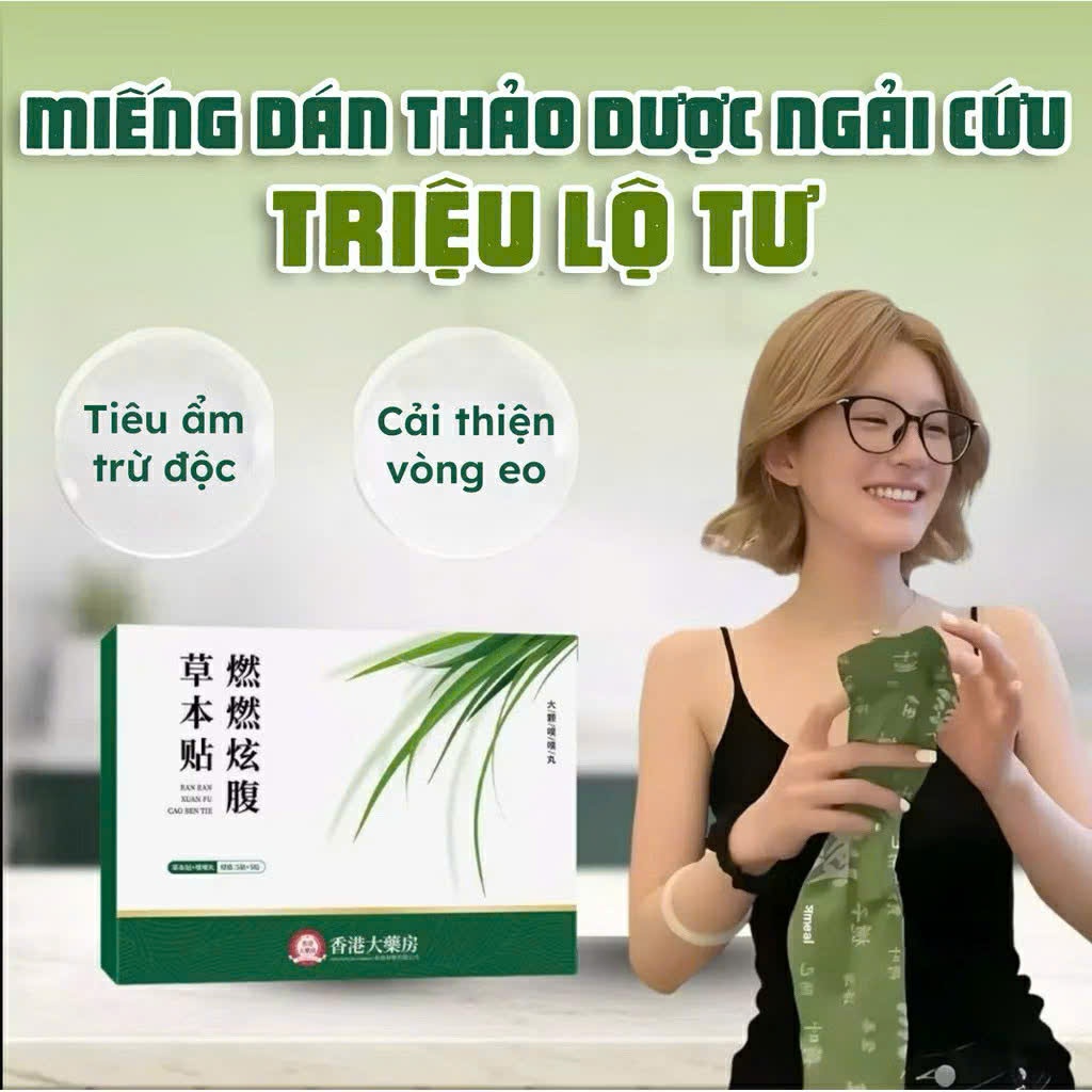 Miếng Dán Ngải Cứu Triệu Lộ Tư Thảo Mộc Giảm Vùng Bụng Giúp Giữ Ấm Hỗ Trợ Thải Độc Tự Nhiên Chăm Sóc Sức Khỏe.