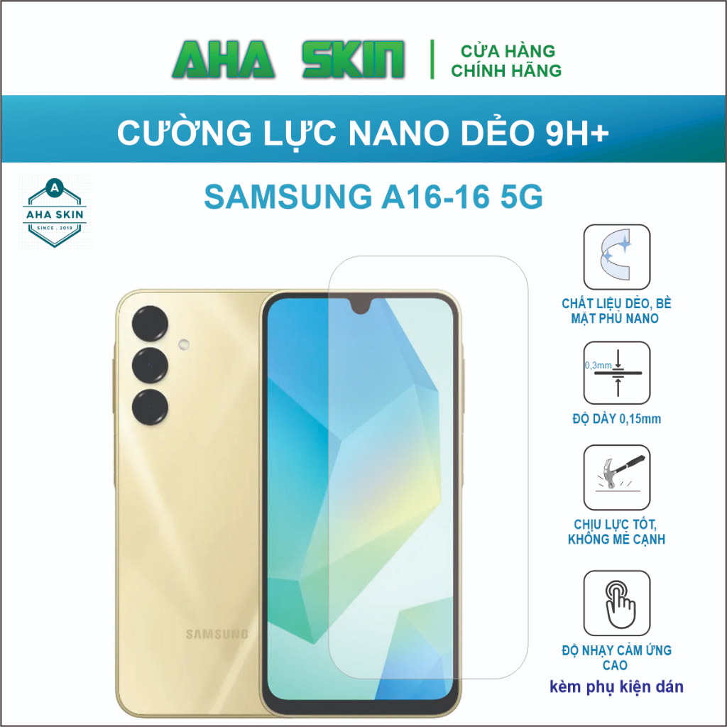 Cường lực Samsung A16/A16 5G, Cường lực dẻo 9h+