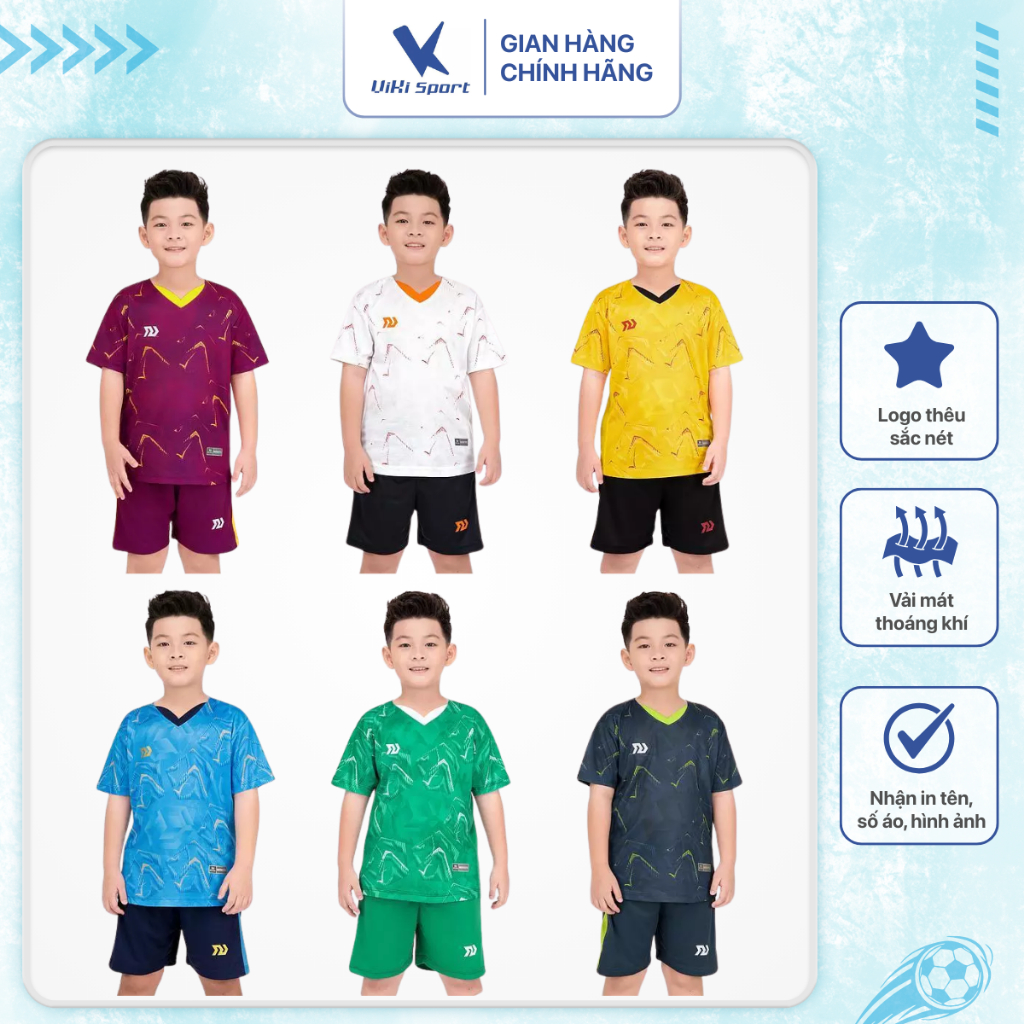 Bộ quần áo bóng đá trẻ em Bulbal Kid Vingar Forza chất liệu thoáng mát, thấm hút mồ hôi | ViKi Sport