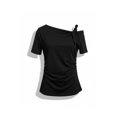 TUBYCATU Áo Thun Lệch Vai Phối Dây Lani Top