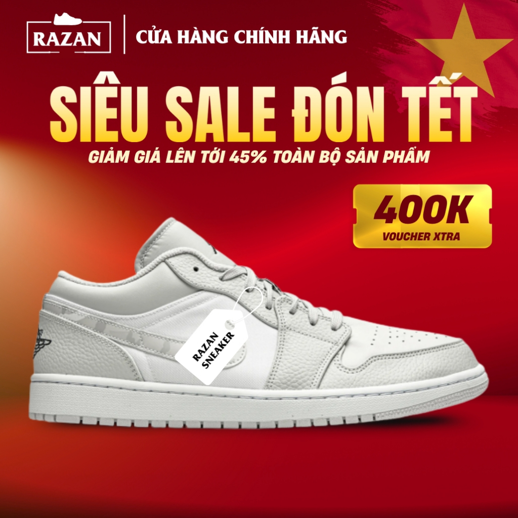 Giày Air Jordan 1 Low SE GS White Camo DD3234-100