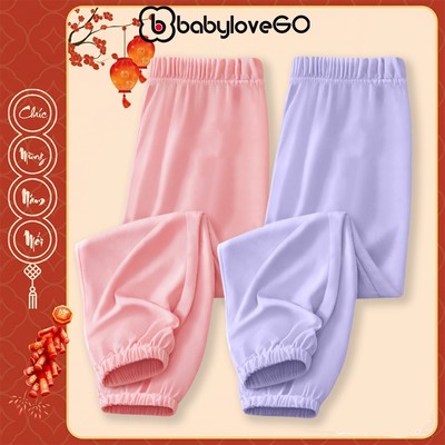 Quần dài cho bé gái BabyloveGO,quần jogger thu đông chất thun cotton mềm mịn thấm hút mồ hôi QTD01
