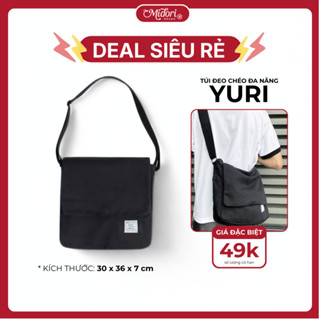   DEAL SỐC  Túi Tote YURI Đeo Chéo Nam Nữ Vải Canvas Đựng Điện Thoại Đeo Vai Đi Học Làm | M STUDIO 