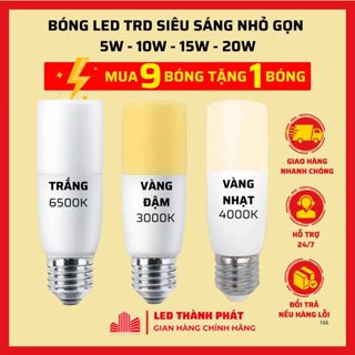  Bóng đèn LED THP TRD 5W 10W 15W 20W Đui E27 siêu sáng tiết kiệm điện - bóng led trang trí nhỏ gọn 