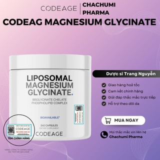  Viên Uống Bổ Sung Magiê Hỗ Trợ Giấc Ngủ Xương Khớp Giảm Stress Codeage Liposomal Magnesium 240v 