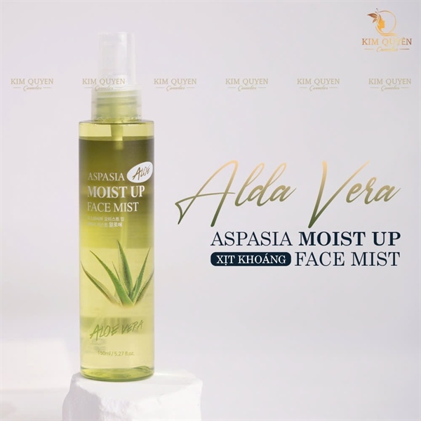 XỊT KHOÁNG ASPASIA MOIST UP FACE MIST NHA ĐAM 150ML