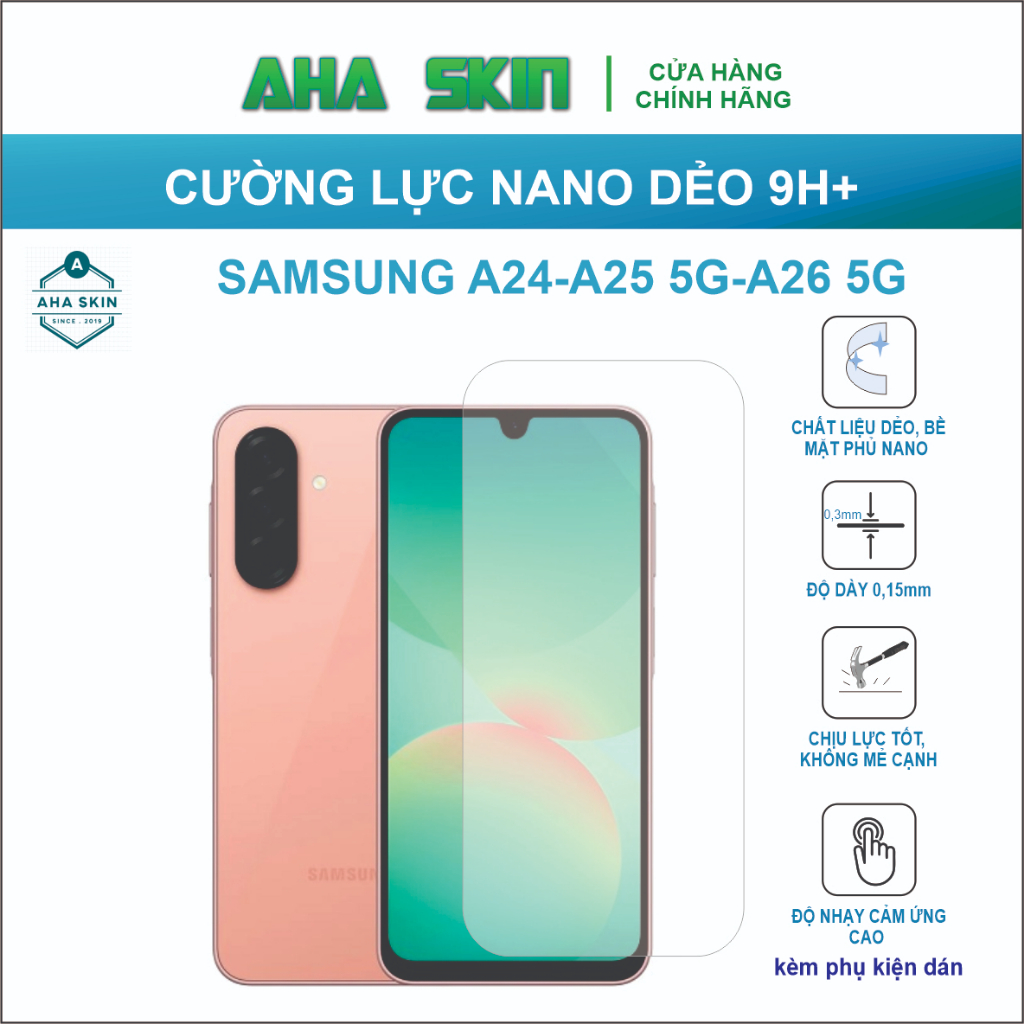Cường lực Samsung A24/A25 5G/A26 5G Cường lực dẻo 9h+