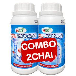   COMBO 2  Bột Thông Cống HGO SUPER Thông Tắc Bồn Cầu Bồn Rửa Bát Đường Ống Nhanh Chóng Hiệu Quả 