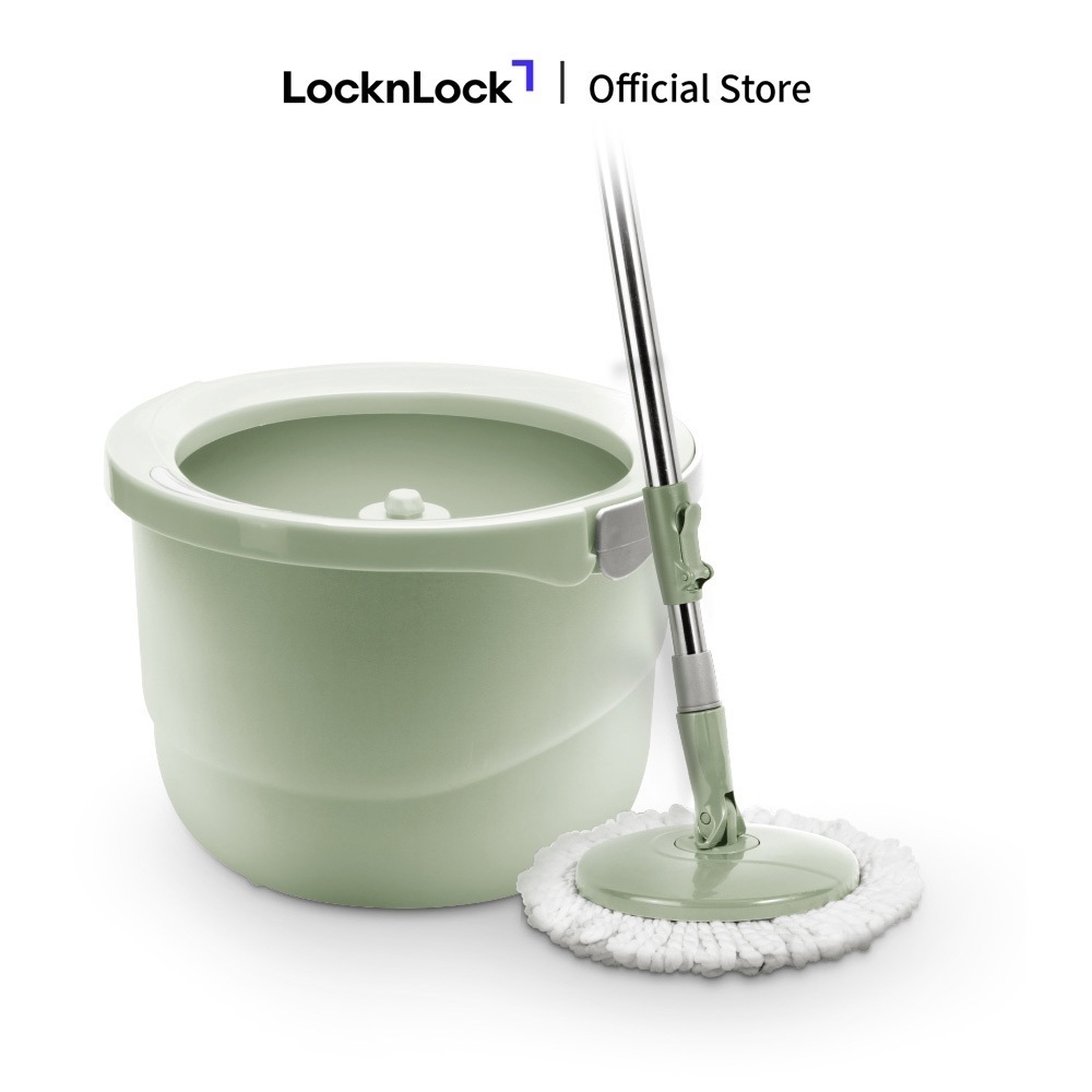 Bộ cây lau nhà xoay LocknLock Mini spin mop màu xanh mint ETM498MIT thiết kế gọn nhẹ