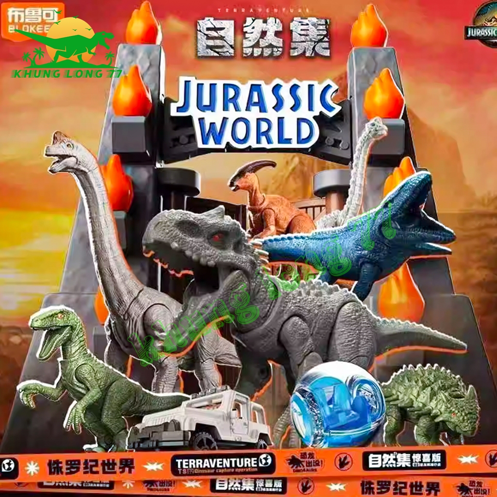 [12 Box] Mô Hình Khủng Long Hộp Mù INDOMINUS REX, MOSASAURUS | Jurassic World 2-TS02-BLOKEES-EJ02