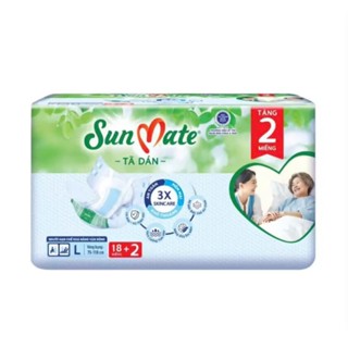 Sỉ 1 Cây/Thùng 6 Gói Tã dán Sunmate L18 +2 (20 Miếng) - Tã Người lớn Sunmate size L - Hsd mới